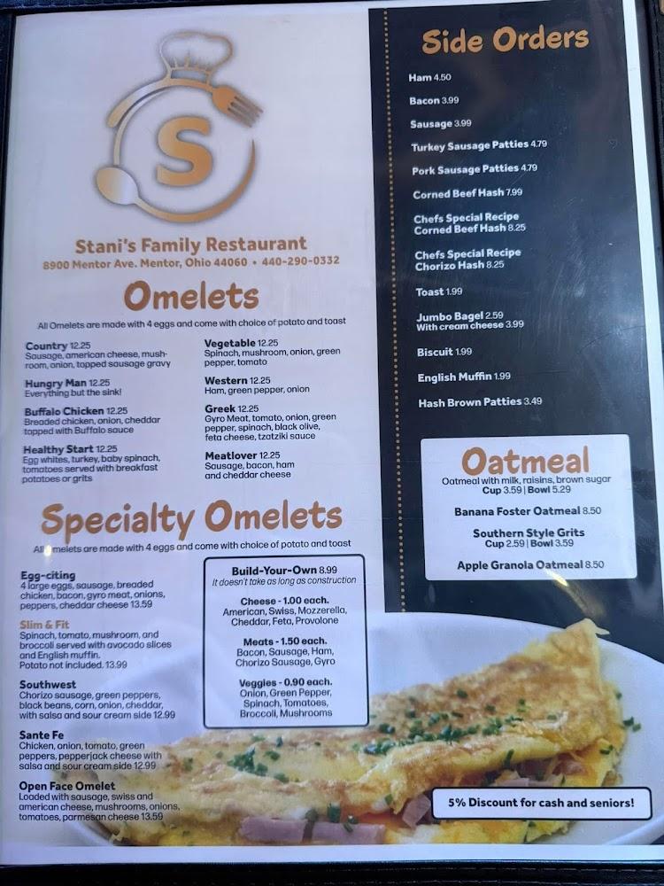 Stani’s Family Restaurant Menu image 2